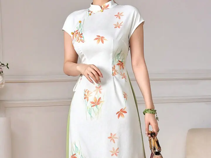 典雅絲綢現代旗袍